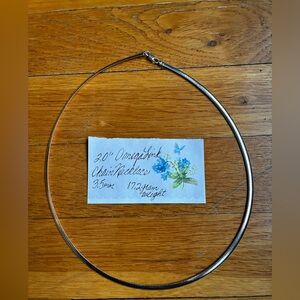 JTV Sterling Silver Omega Link Chain Necklace 20 inches Italy